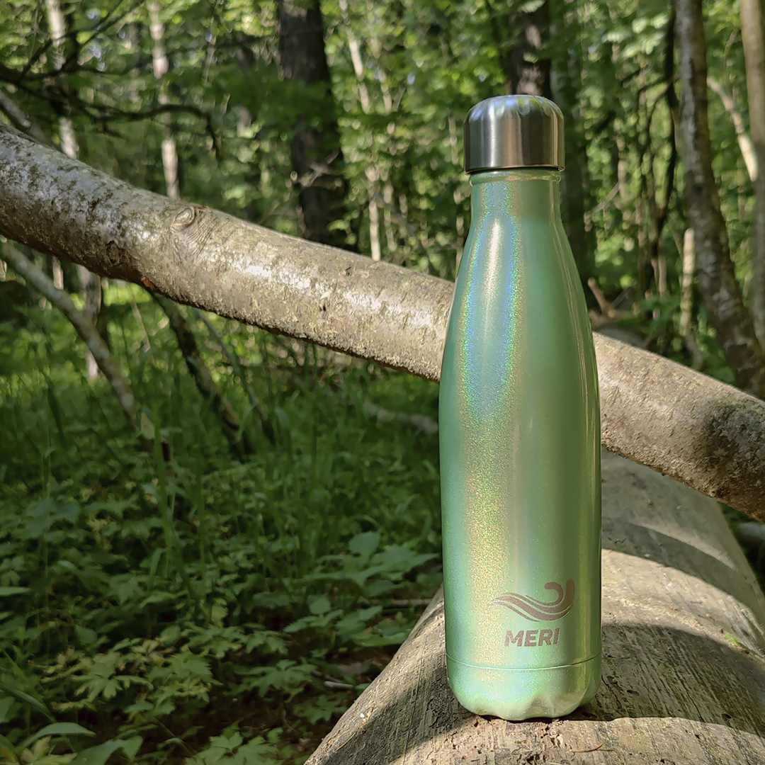 Meri bottles 500 ml emerald metallinen vesi pullo
